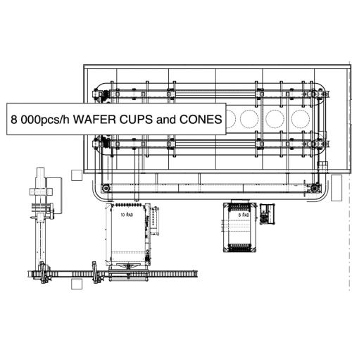 wafer cup ice cream production line layout Vojta Equipment Ice Com