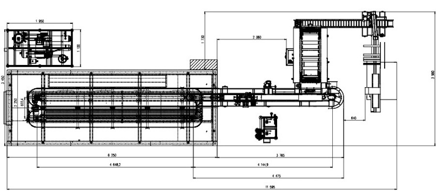 Layout Arctic ML 6 stick ice cream extrusion line  Vojta Equipment Ice Com