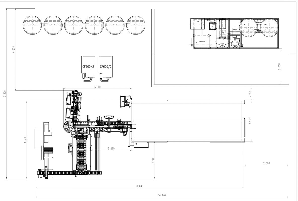 Layout Arctic ML 6 stick ice cream extrusion line  Vojta Equipment Ice Com