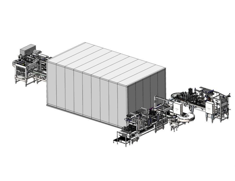 Hardenning tunnel with trays ice com vojta equipment