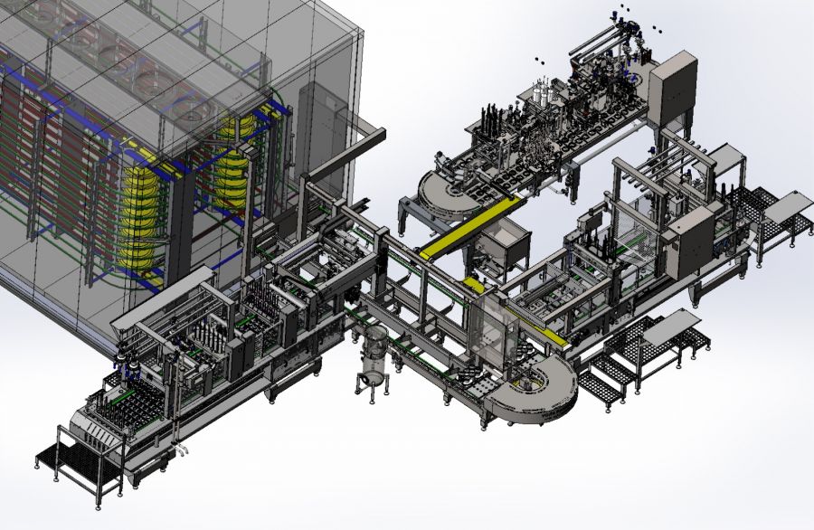 Hardenning tunnel with trays ice com vojta equipment