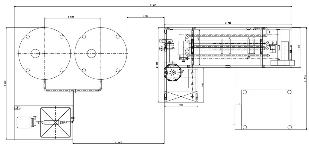 Layout mix preparation Mixplant HTST complete pasteurization plant for ice cream mix