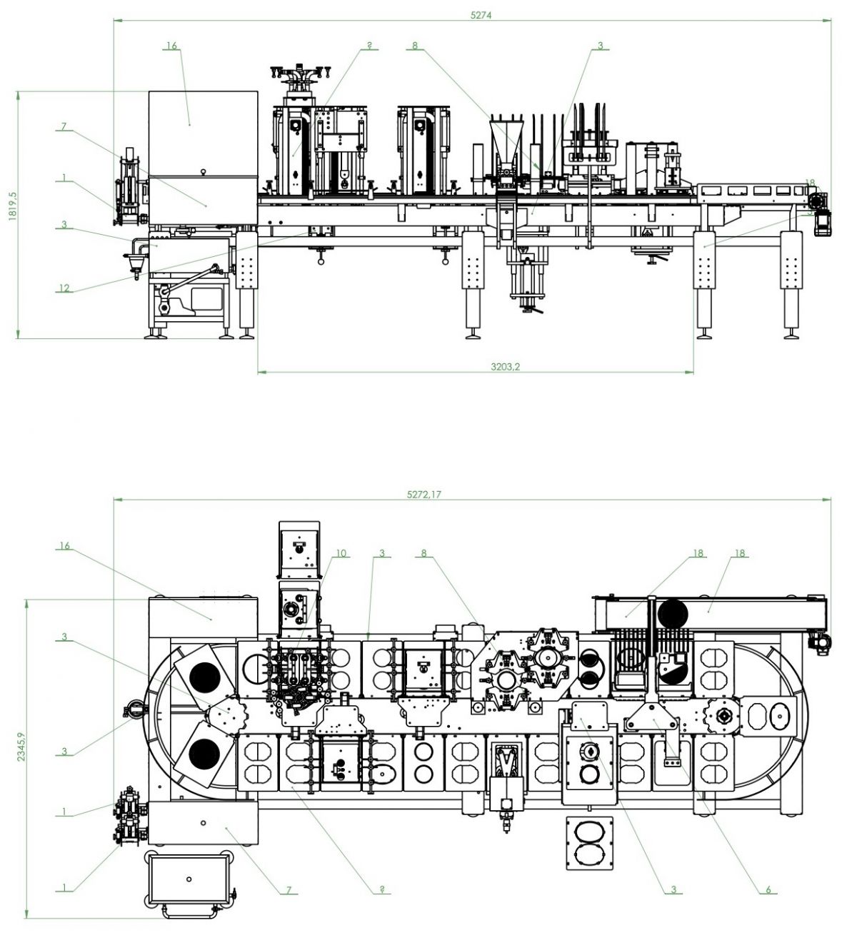 WT cup and cake filling machine ice com Vojta Equipment.