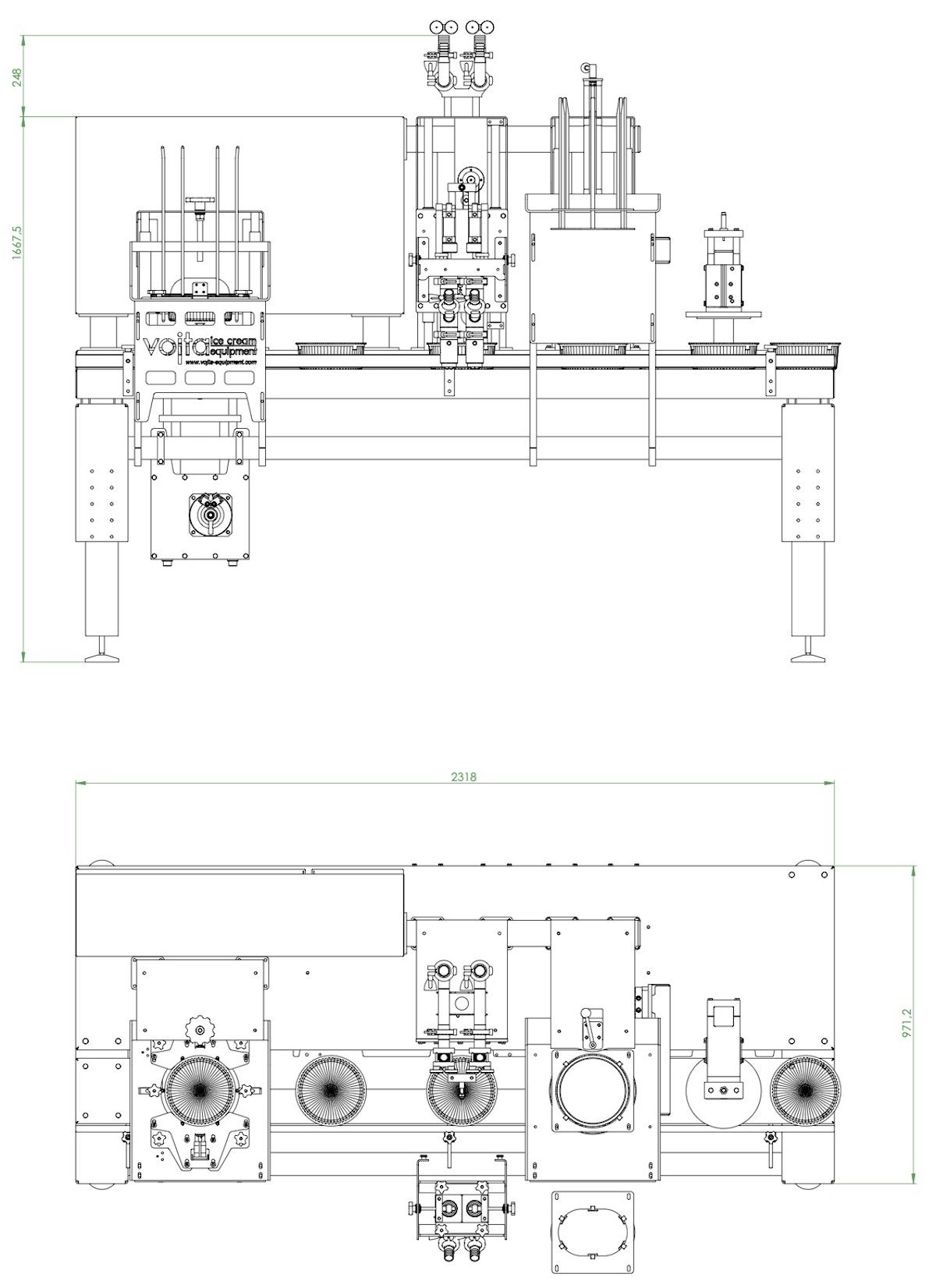 SF filling machine ice cream cup and bulk filling machine