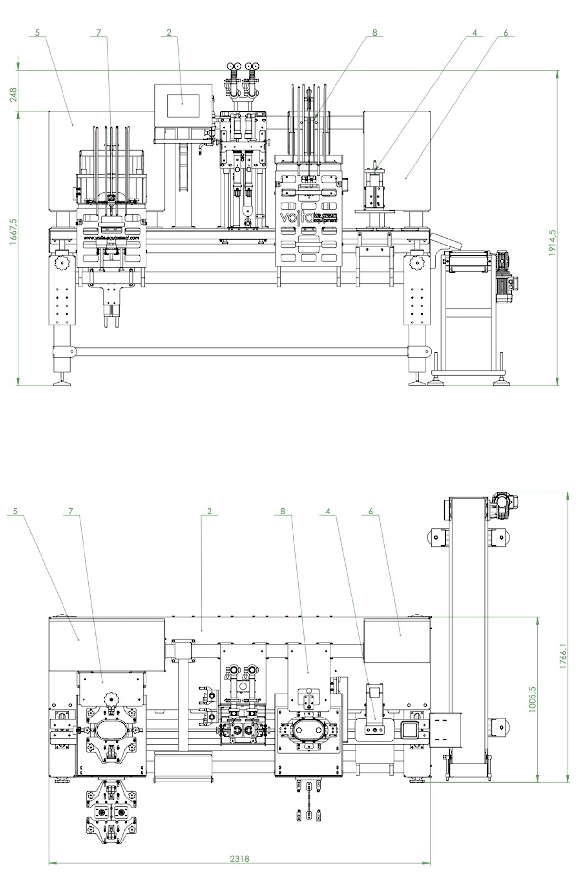 SF filling machine ice cream cup and bulk filling machine