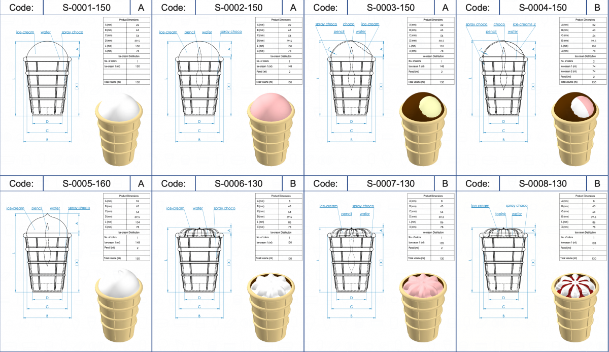 Wafer Cup salted CONE STAKAN Vafe ICE CREAM Vojta Equipment ice Com