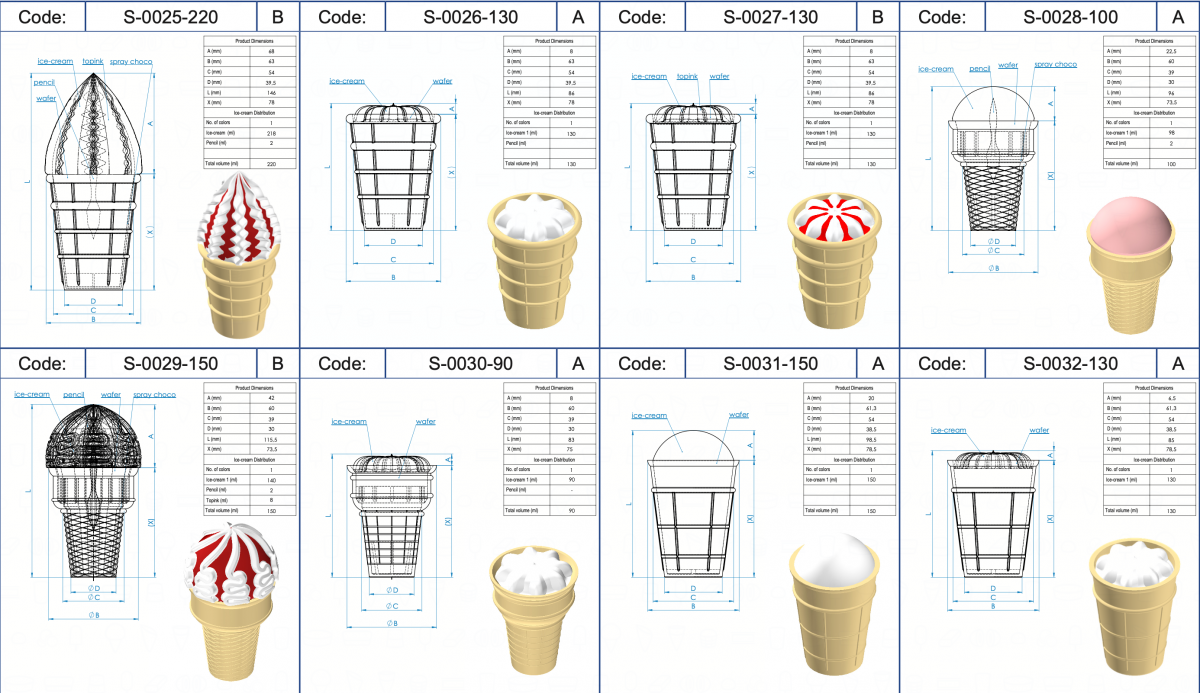 Wafer Cup salted CONE STAKAN Vafe ICE CREAM Vojta Equipment ice Com