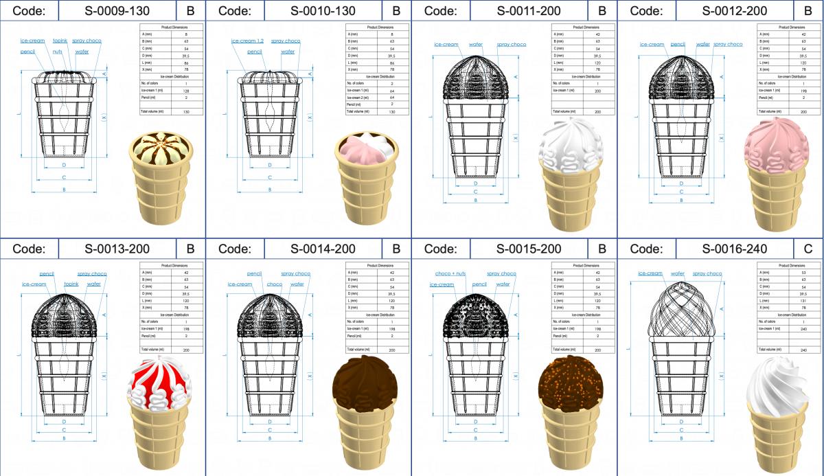 Wafer Cup STAKAN Small CUP and Pint ICE CREAM Vojta Equipment ice Com