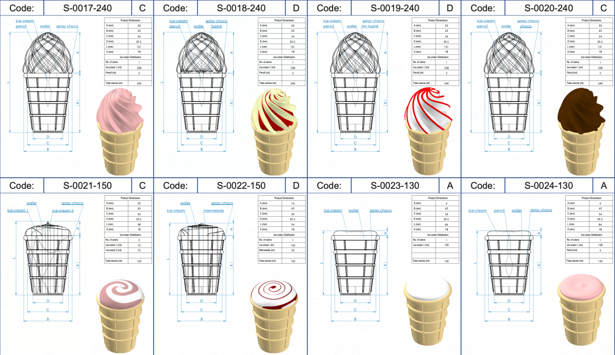 Wafer Cup STAKAN Small CUP and Pint ICE CREAM Vojta Equipment ice Com