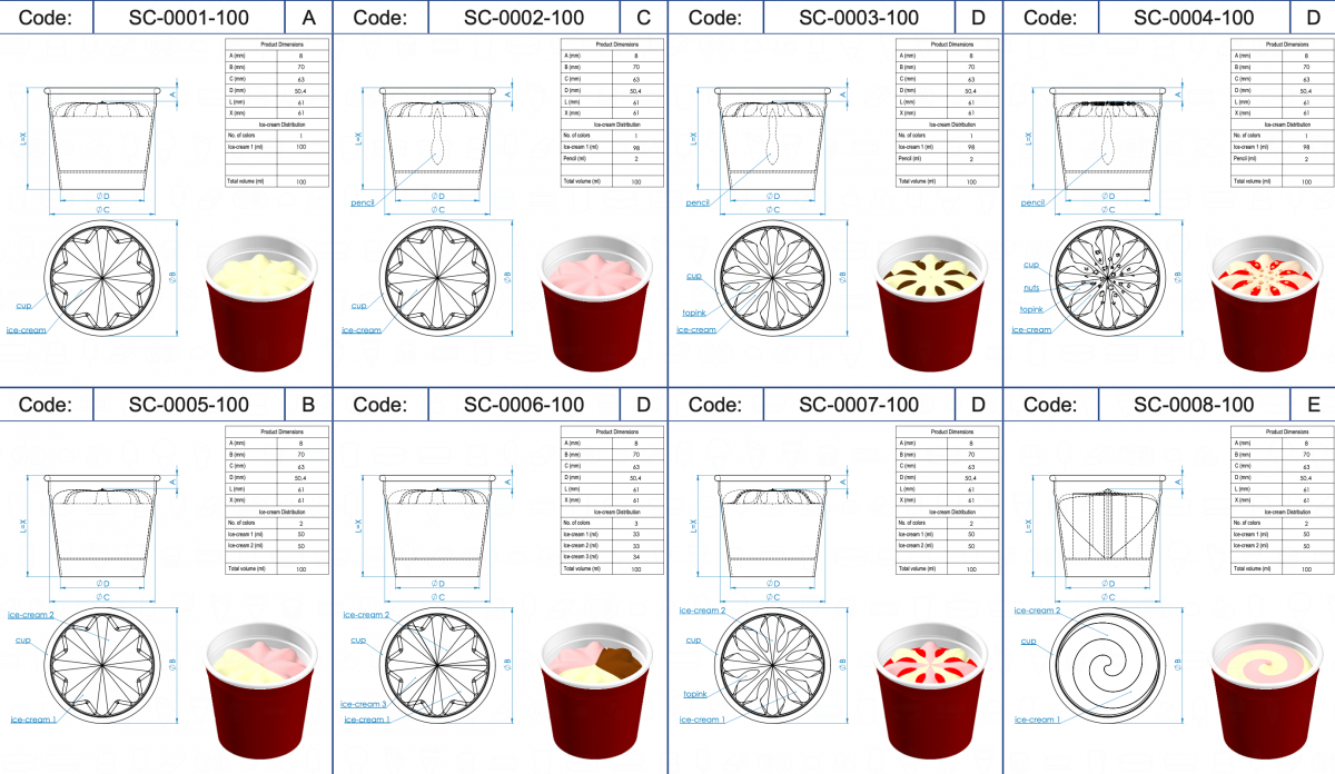 Small CUP and Pint ICE CREAM Vojta Equipment ice Com