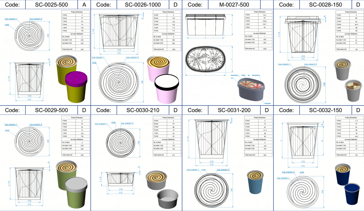 Small CUP and Pint ICE CREAM Vojta Equipment ice Com