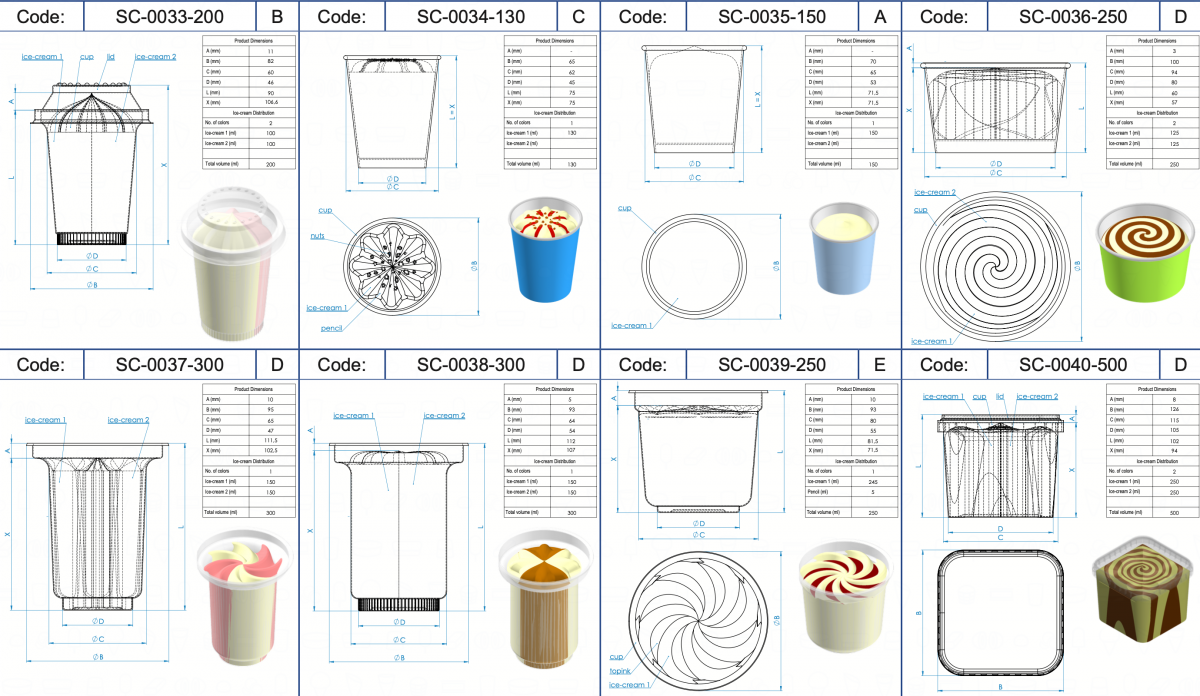 Small CUP and Pint ICE CREAM Vojta Equipment ice Com