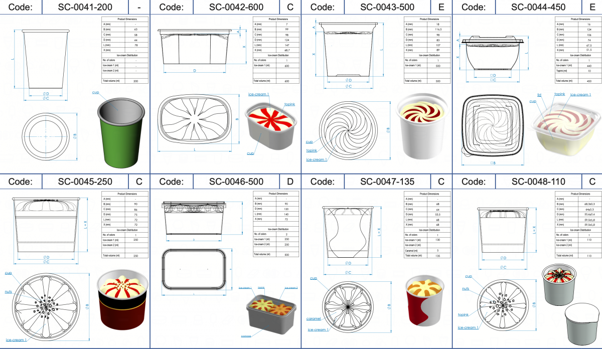 Small CUP and Pint ICE CREAM Vojta Equipment ice Com