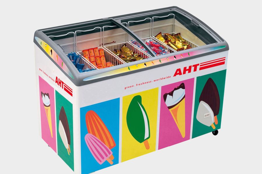 AHT RIO S 100 Sliding Glass Top 2 Door Ice Cream Freezer Merchandiser